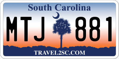 SC license plate MTJ881