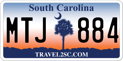 SC license plate MTJ884