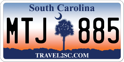 SC license plate MTJ885