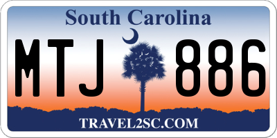SC license plate MTJ886