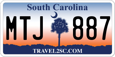 SC license plate MTJ887