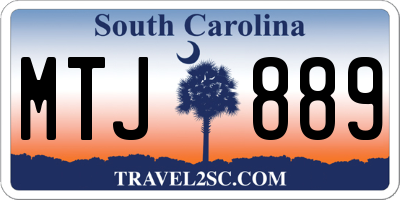 SC license plate MTJ889