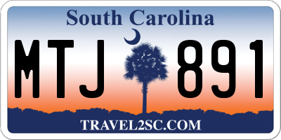 SC license plate MTJ891