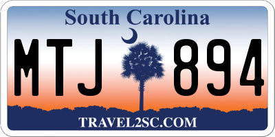 SC license plate MTJ894