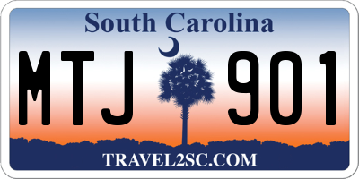 SC license plate MTJ901