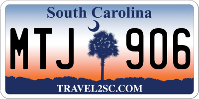 SC license plate MTJ906