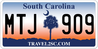SC license plate MTJ909
