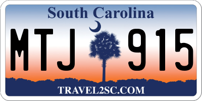 SC license plate MTJ915