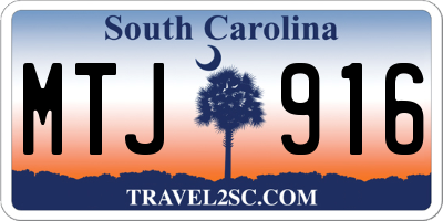 SC license plate MTJ916