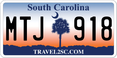 SC license plate MTJ918