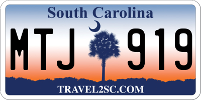 SC license plate MTJ919