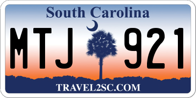 SC license plate MTJ921