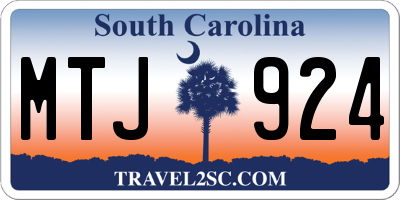 SC license plate MTJ924