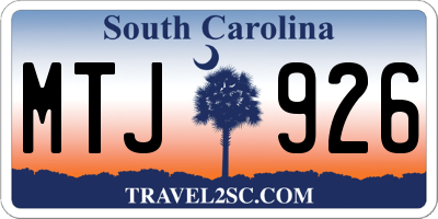 SC license plate MTJ926