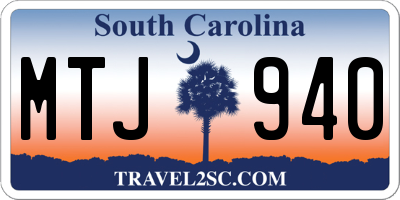 SC license plate MTJ940
