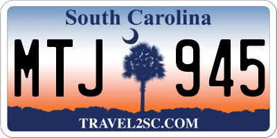 SC license plate MTJ945