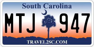 SC license plate MTJ947