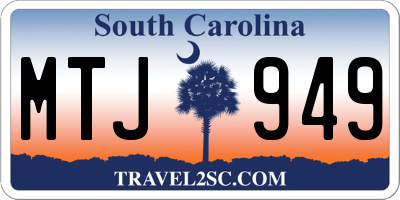 SC license plate MTJ949