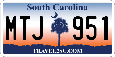 SC license plate MTJ951