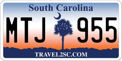 SC license plate MTJ955