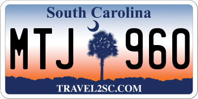 SC license plate MTJ960