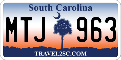 SC license plate MTJ963