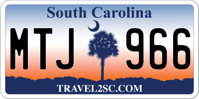 SC license plate MTJ966