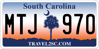 SC license plate MTJ970
