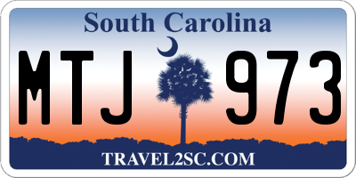 SC license plate MTJ973