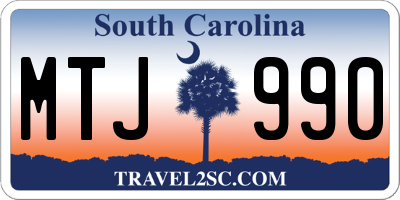 SC license plate MTJ990