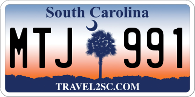 SC license plate MTJ991