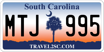 SC license plate MTJ995