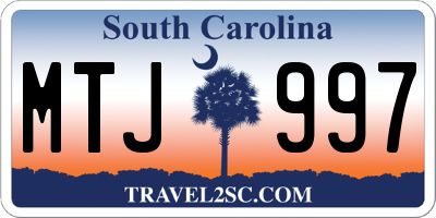 SC license plate MTJ997
