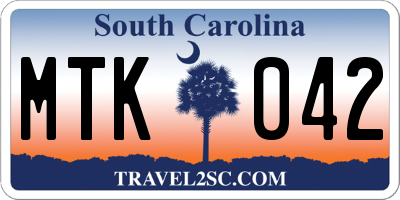 SC license plate MTK042