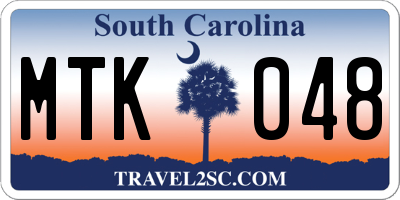 SC license plate MTK048