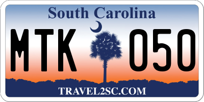 SC license plate MTK050