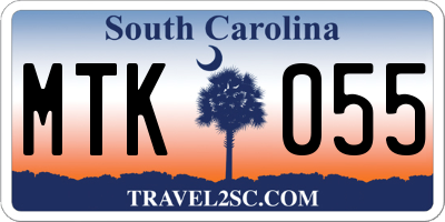 SC license plate MTK055