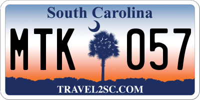 SC license plate MTK057