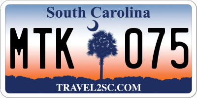 SC license plate MTK075
