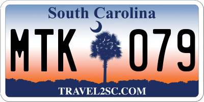 SC license plate MTK079