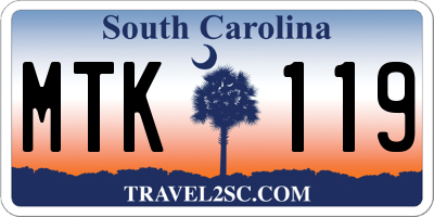 SC license plate MTK119