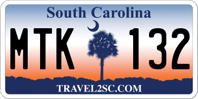 SC license plate MTK132