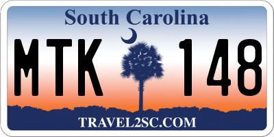 SC license plate MTK148