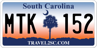 SC license plate MTK152
