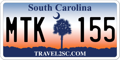 SC license plate MTK155