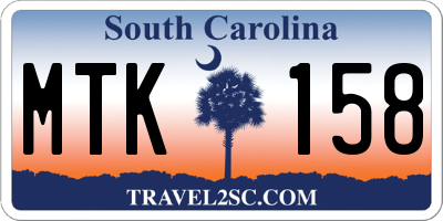 SC license plate MTK158