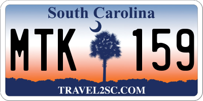 SC license plate MTK159