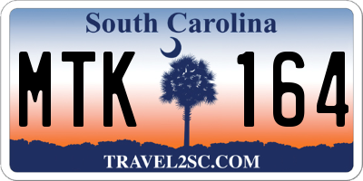 SC license plate MTK164