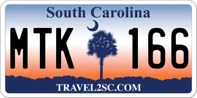 SC license plate MTK166