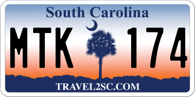 SC license plate MTK174